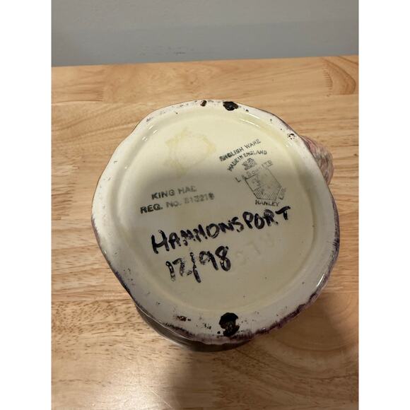 Large Toby Character Mug King Hal Hanley England L & Sons 1940's JL - Picture 10 of 10